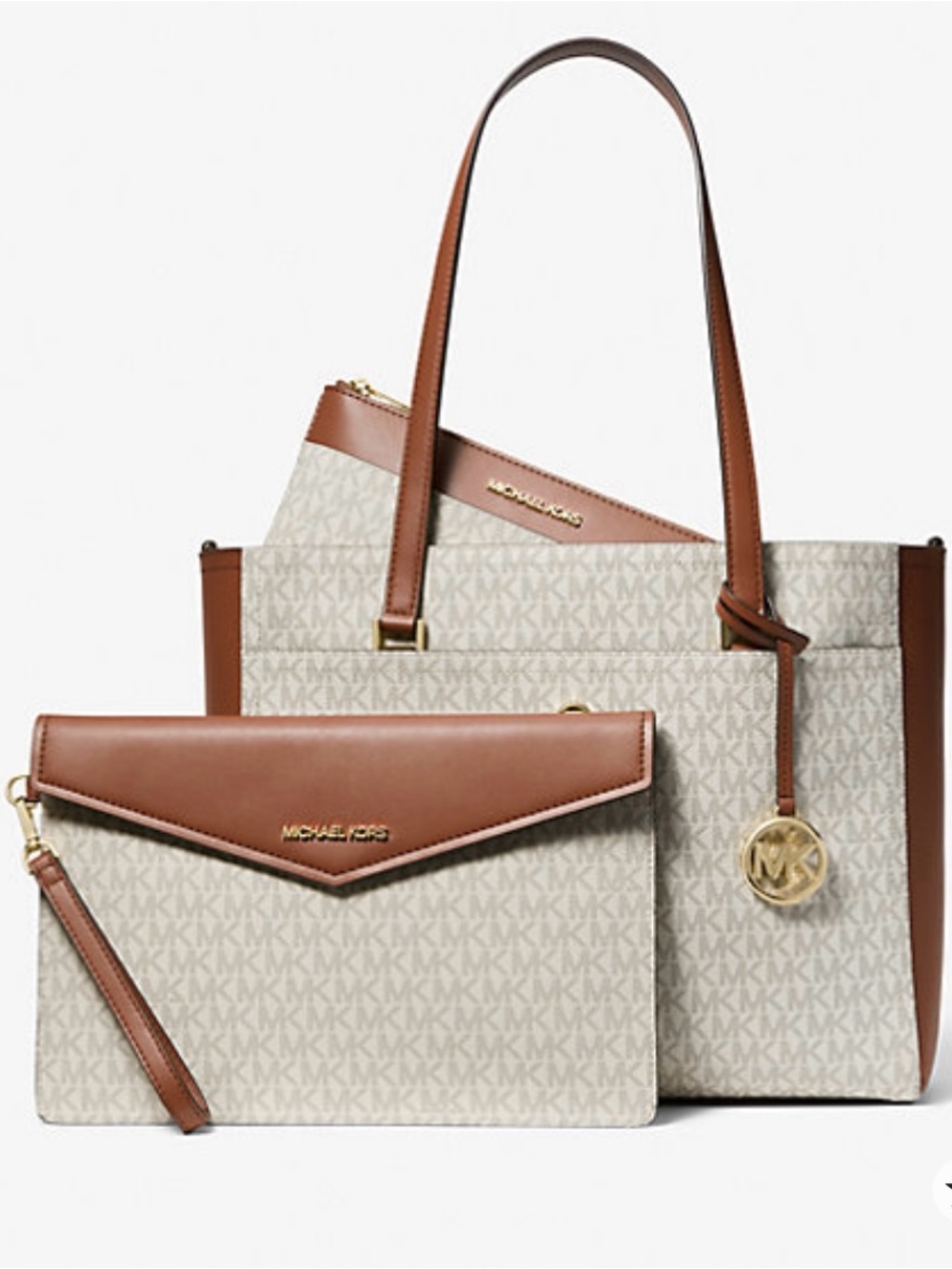 Michael Kors Maisie Large
Leather 3 in 1 Tote Bag Vanilla
MK Signature